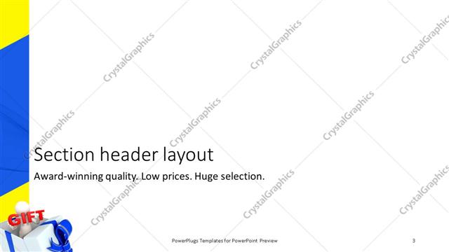 Section Header presentation slide layout