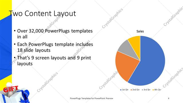 Two Content presentation slide layout