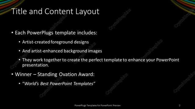 Title and Content presentation slide layout
