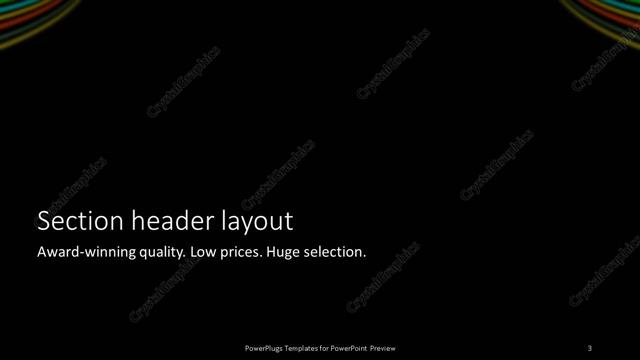 Section Header presentation slide layout