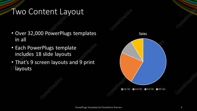 Two Content presentation slide layout