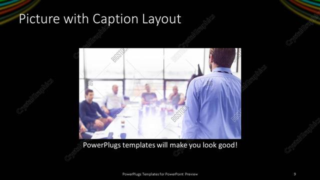 Picture with Caption presentation slide layout