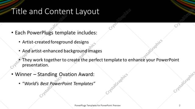Title and Content presentation slide layout