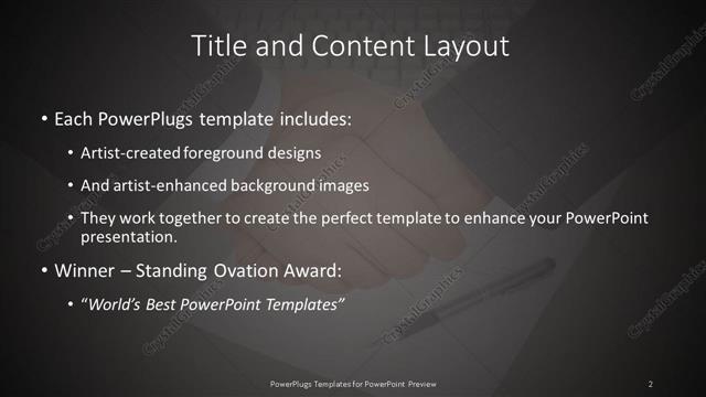 Title and Content presentation slide layout