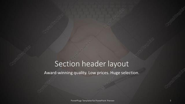 Section Header presentation slide layout