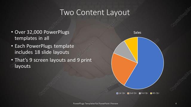 Two Content presentation slide layout