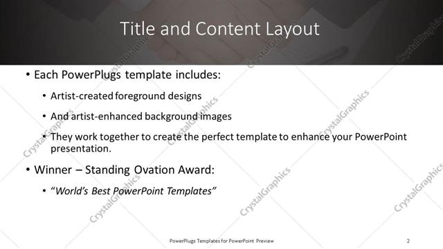 Title and Content presentation slide layout