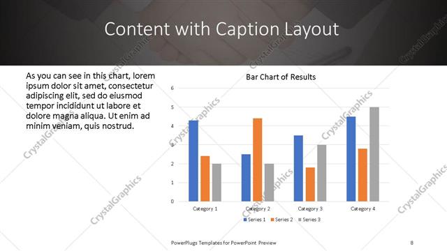 Content with Caption presentation slide layout