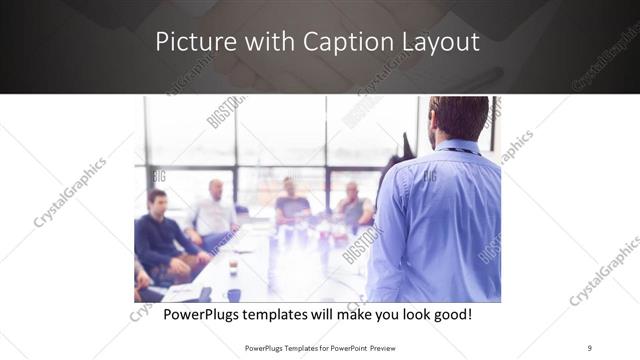 Picture with Caption presentation slide layout
