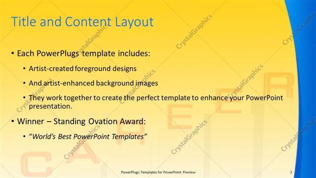 Title and Content presentation slide layout