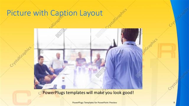 Picture with Caption presentation slide layout