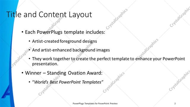 Title and Content presentation slide layout