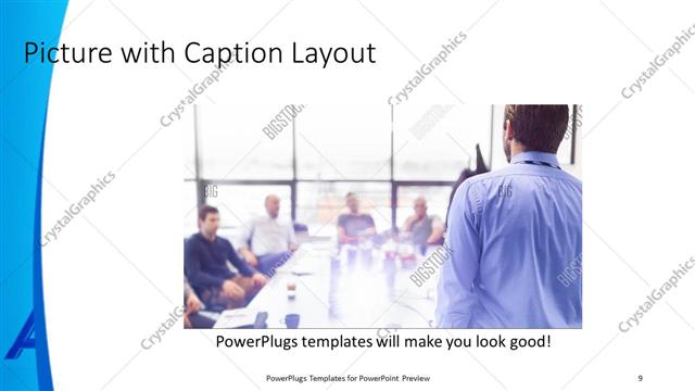 Picture with Caption presentation slide layout