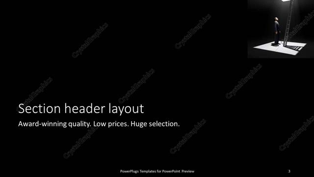Section Header presentation slide layout