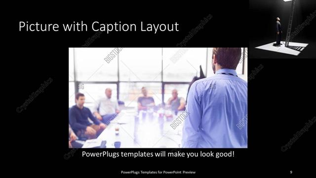 Picture with Caption presentation slide layout