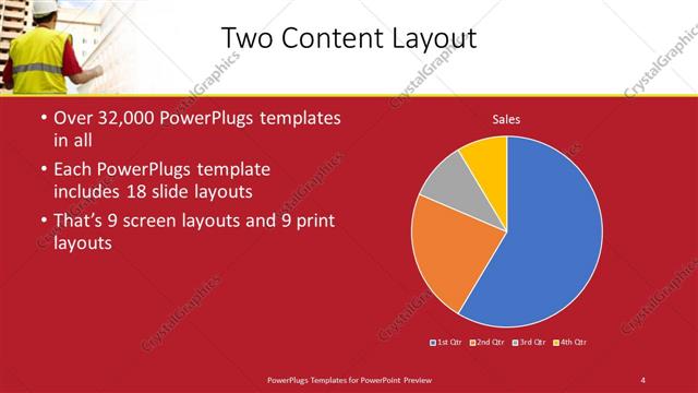 Two Content presentation slide layout