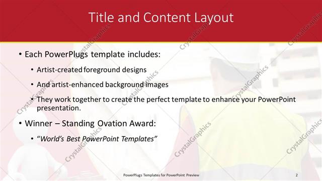 Title and Content presentation slide layout