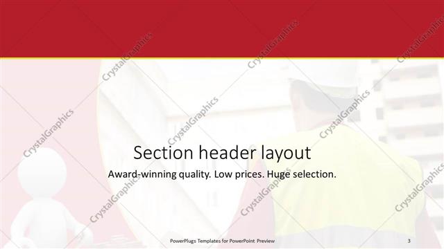 Section Header presentation slide layout