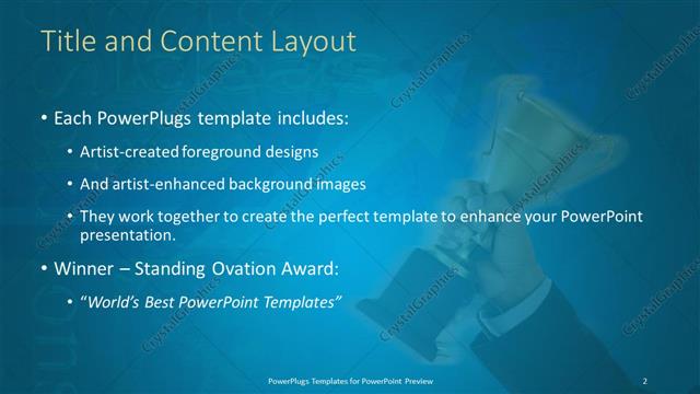 Title and Content presentation slide layout