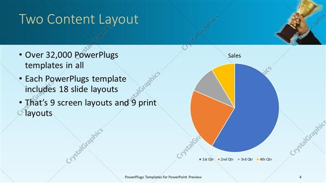 Two Content presentation slide layout