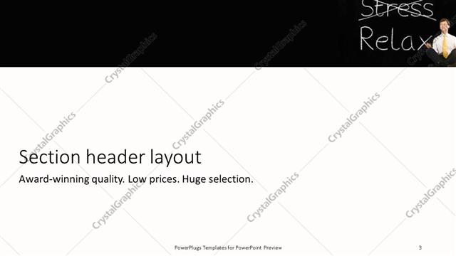 Section Header presentation slide layout