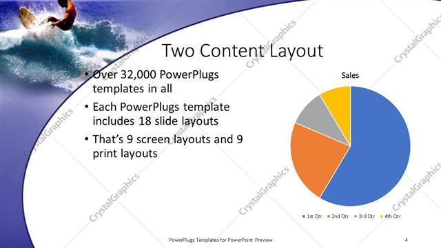 Two Content presentation slide layout