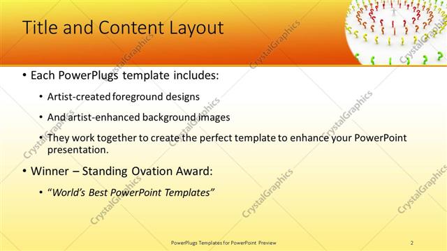 Title and Content presentation slide layout