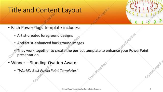 Title and Content presentation slide layout