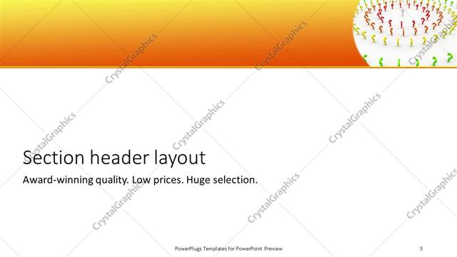 Section Header presentation slide layout