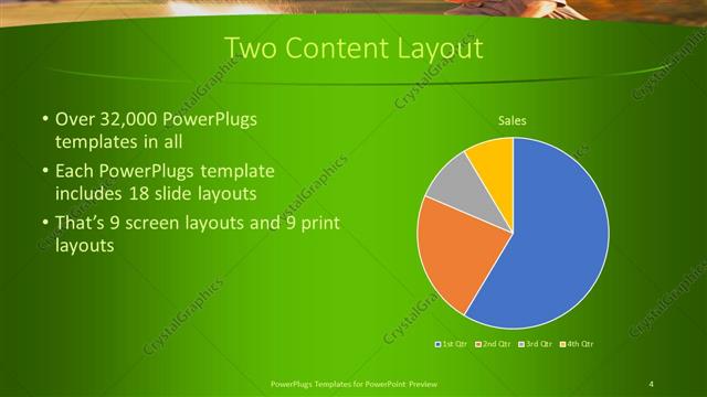 Two Content presentation slide layout