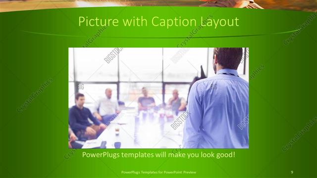 Picture with Caption presentation slide layout