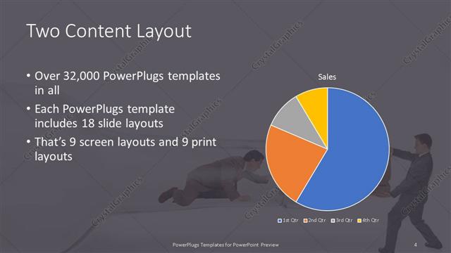Two Content presentation slide layout