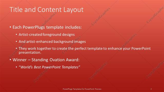 Title and Content presentation slide layout