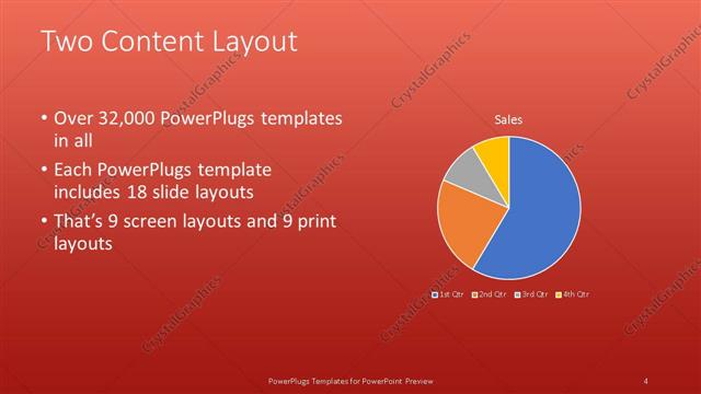 Two Content presentation slide layout