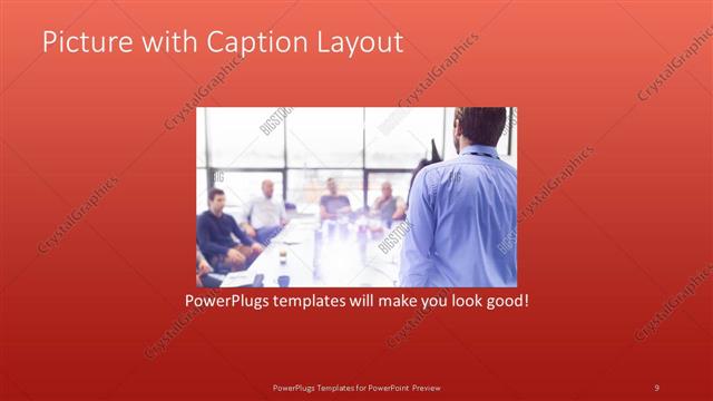 Picture with Caption presentation slide layout