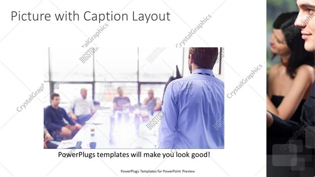 Picture with Caption presentation slide layout