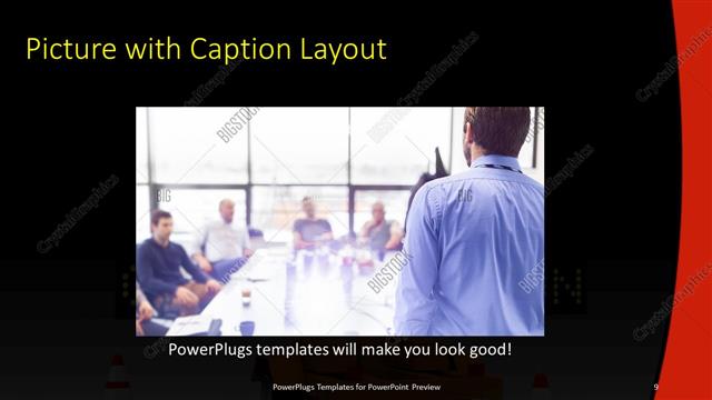 Picture with Caption presentation slide layout