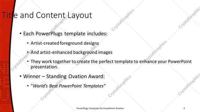 Title and Content presentation slide layout