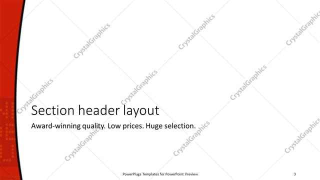 Section Header presentation slide layout