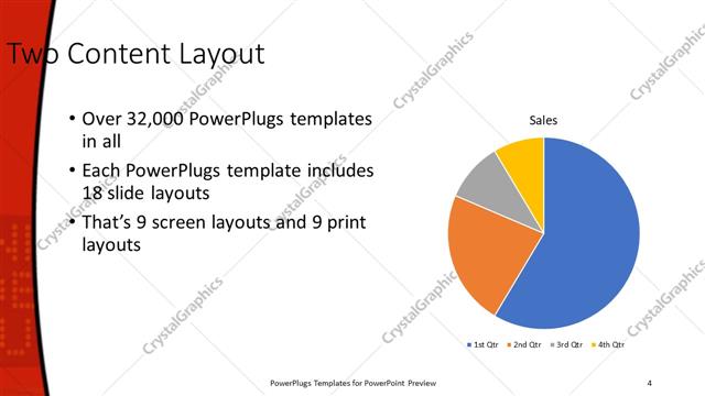 Two Content presentation slide layout