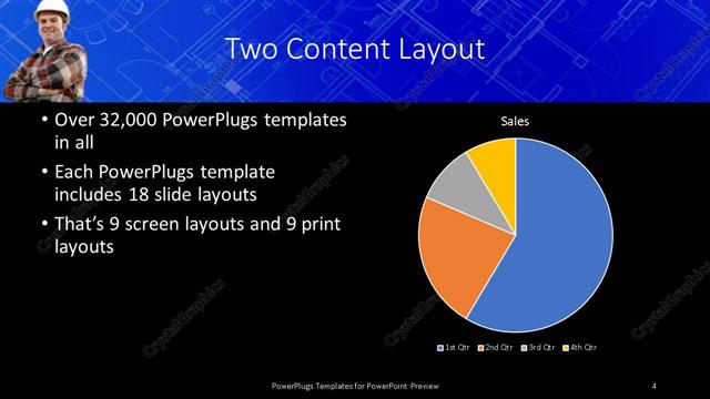 Two Content presentation slide layout