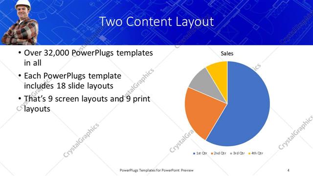 Two Content presentation slide layout