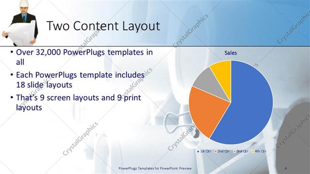 Two Content presentation slide layout
