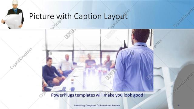 Picture with Caption presentation slide layout