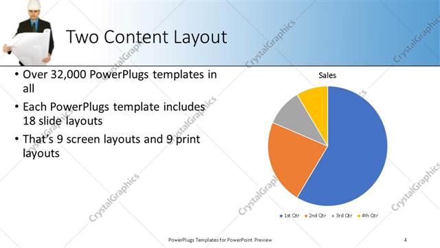 Two Content presentation slide layout