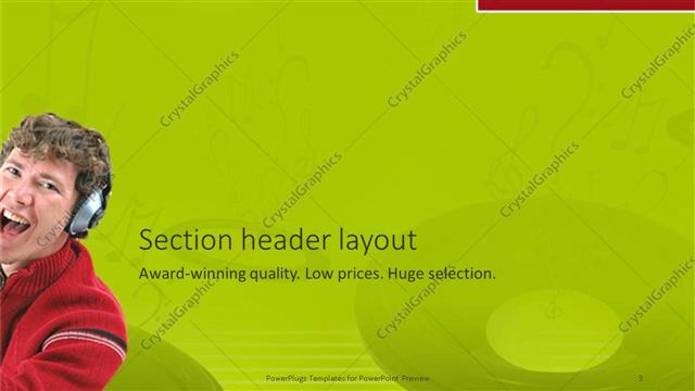 Section Header presentation slide layout