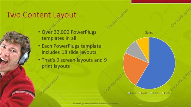 Two Content presentation slide layout