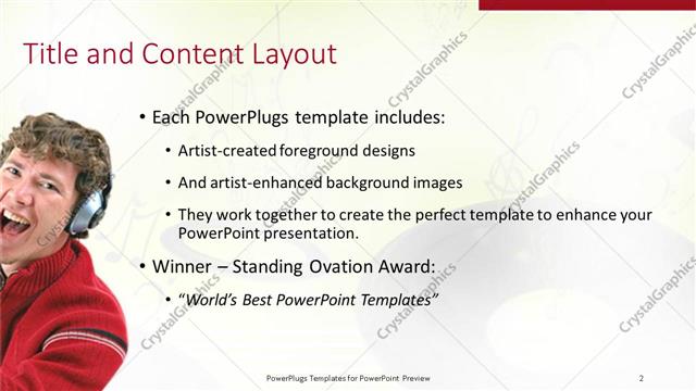 Title and Content presentation slide layout