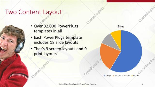 Two Content presentation slide layout