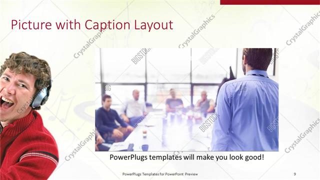 Picture with Caption presentation slide layout
